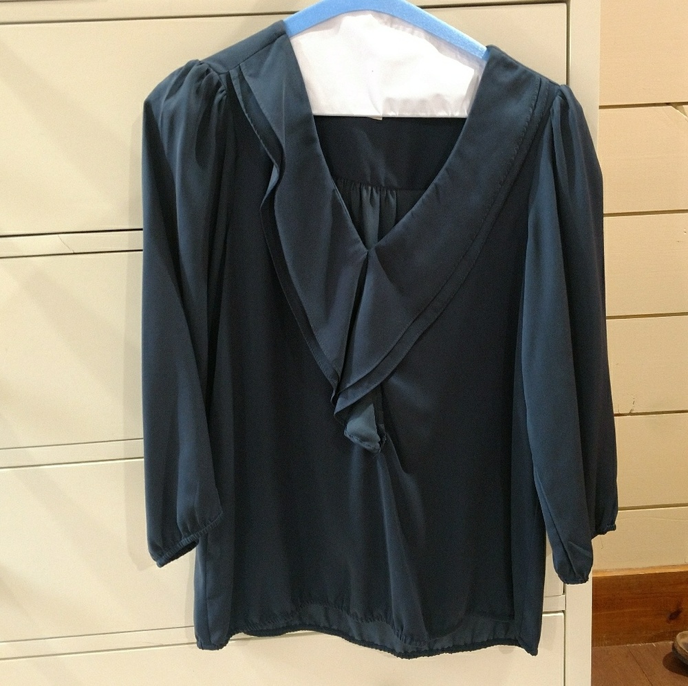 Navy loft blouse